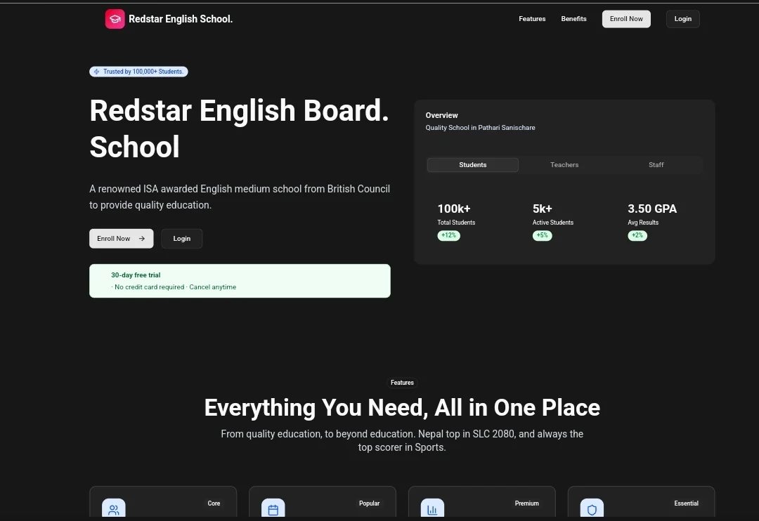 Redstar - School Management System